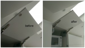 cupboard door hole repair